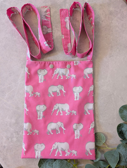 Pink elephant syringe driver bag