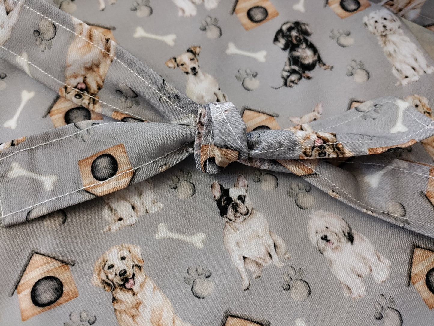 Grey dog syringe driver bag