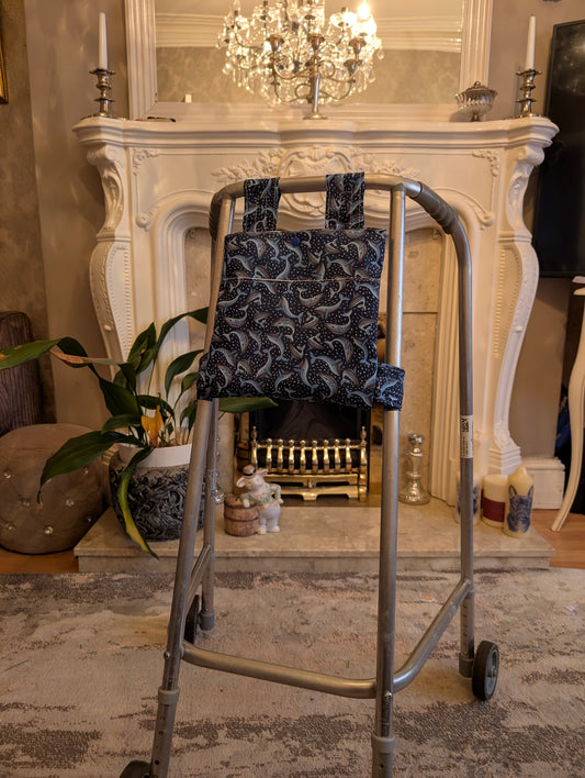 Blue whale Zimmer frame bag