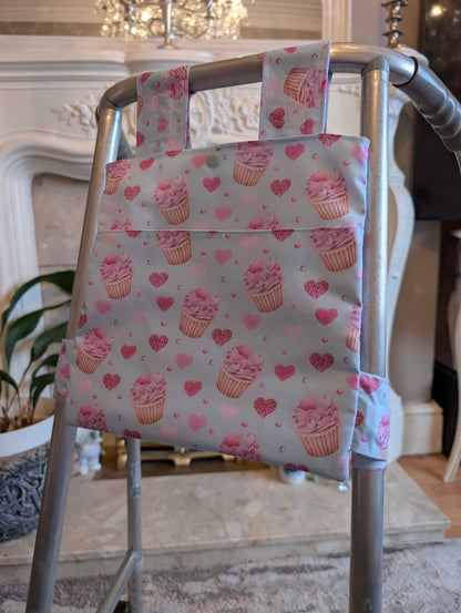 Cupcake Zimmer frame bag, walking frame bag, accessories, walking aid, handmade, bag, storage
