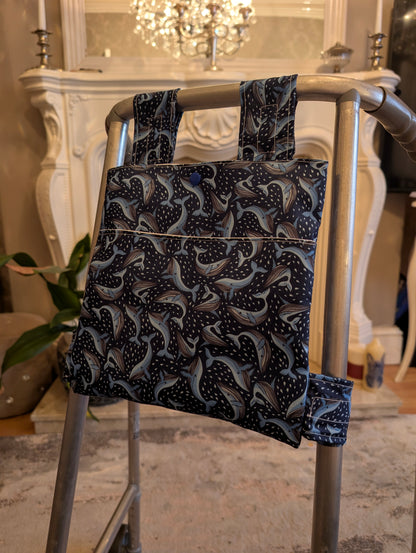 Blue whale Zimmer frame bag