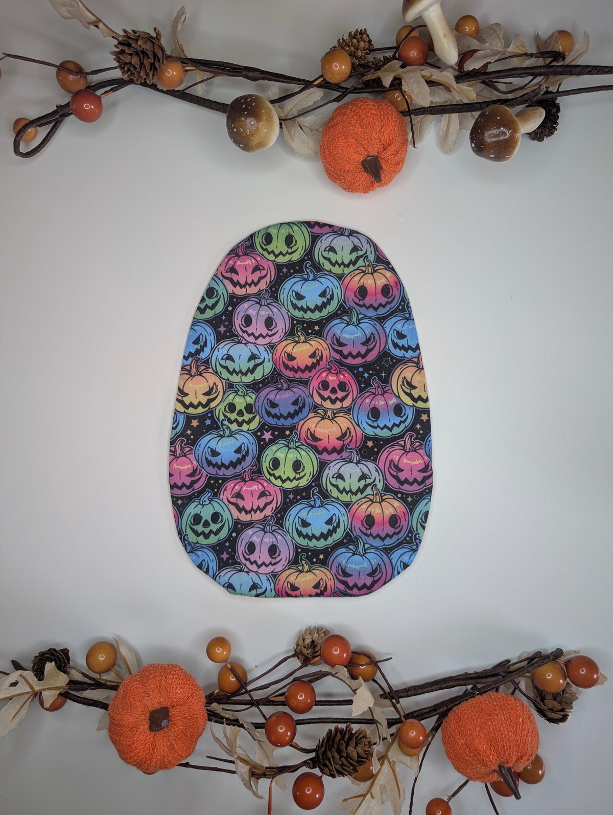 Bright pumpkin stoma bag cover, Colostomy bag