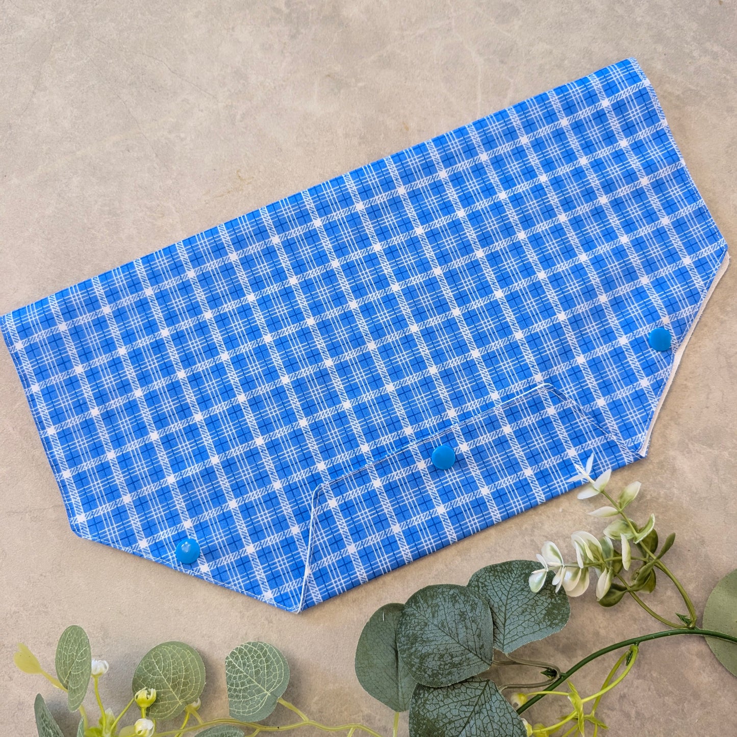 Blue and white check Belly Bag Cover