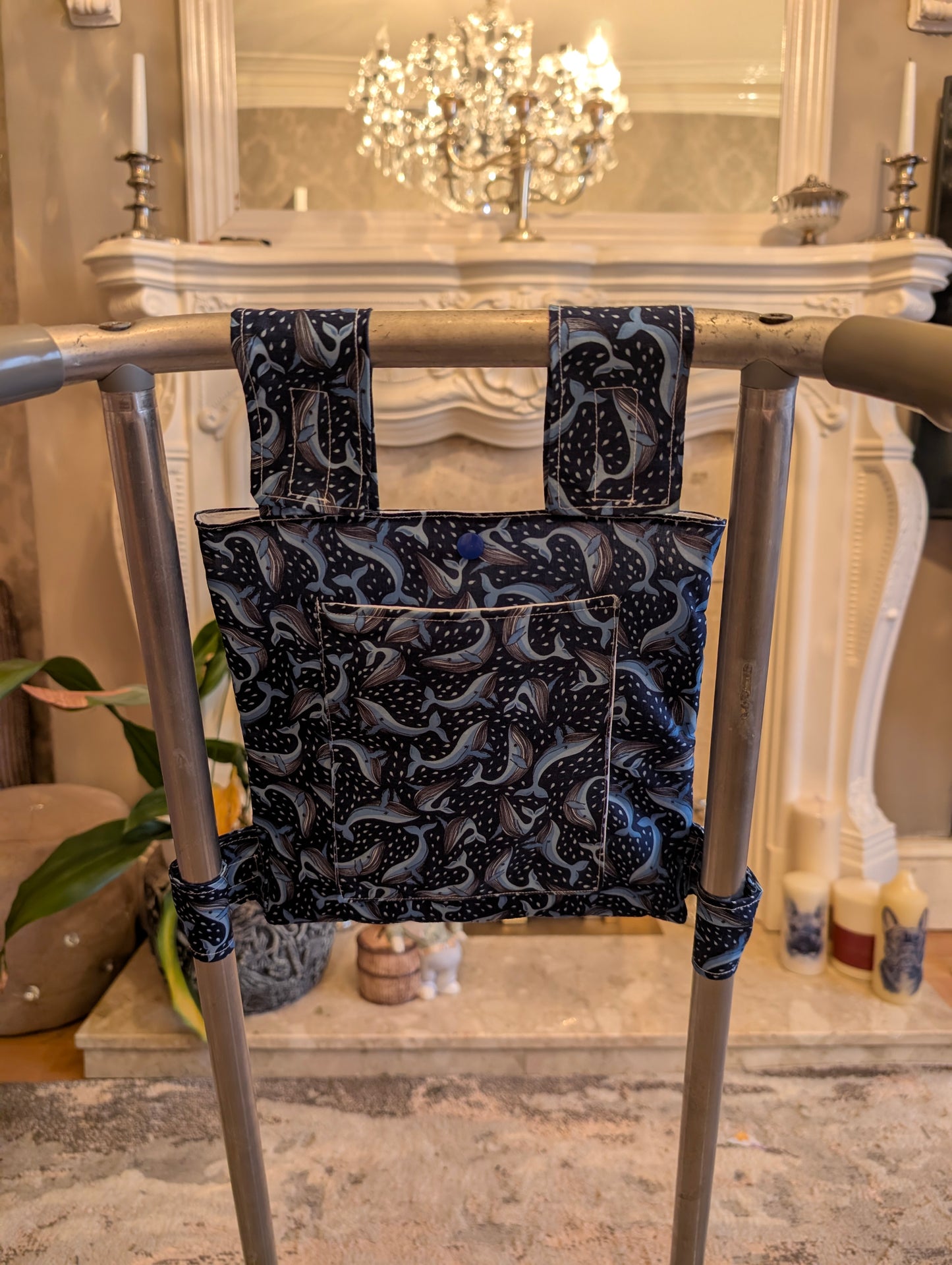 Blue whale Zimmer frame bag