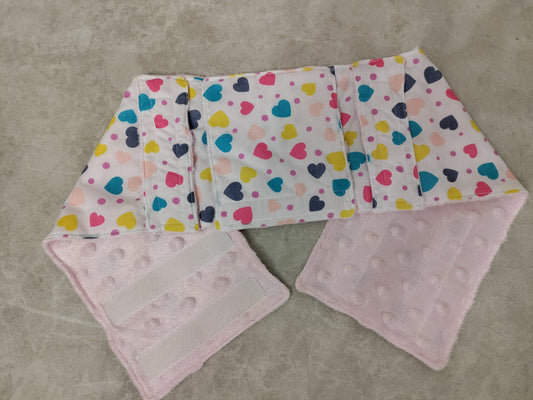 Coloured hearts PEG tube belt