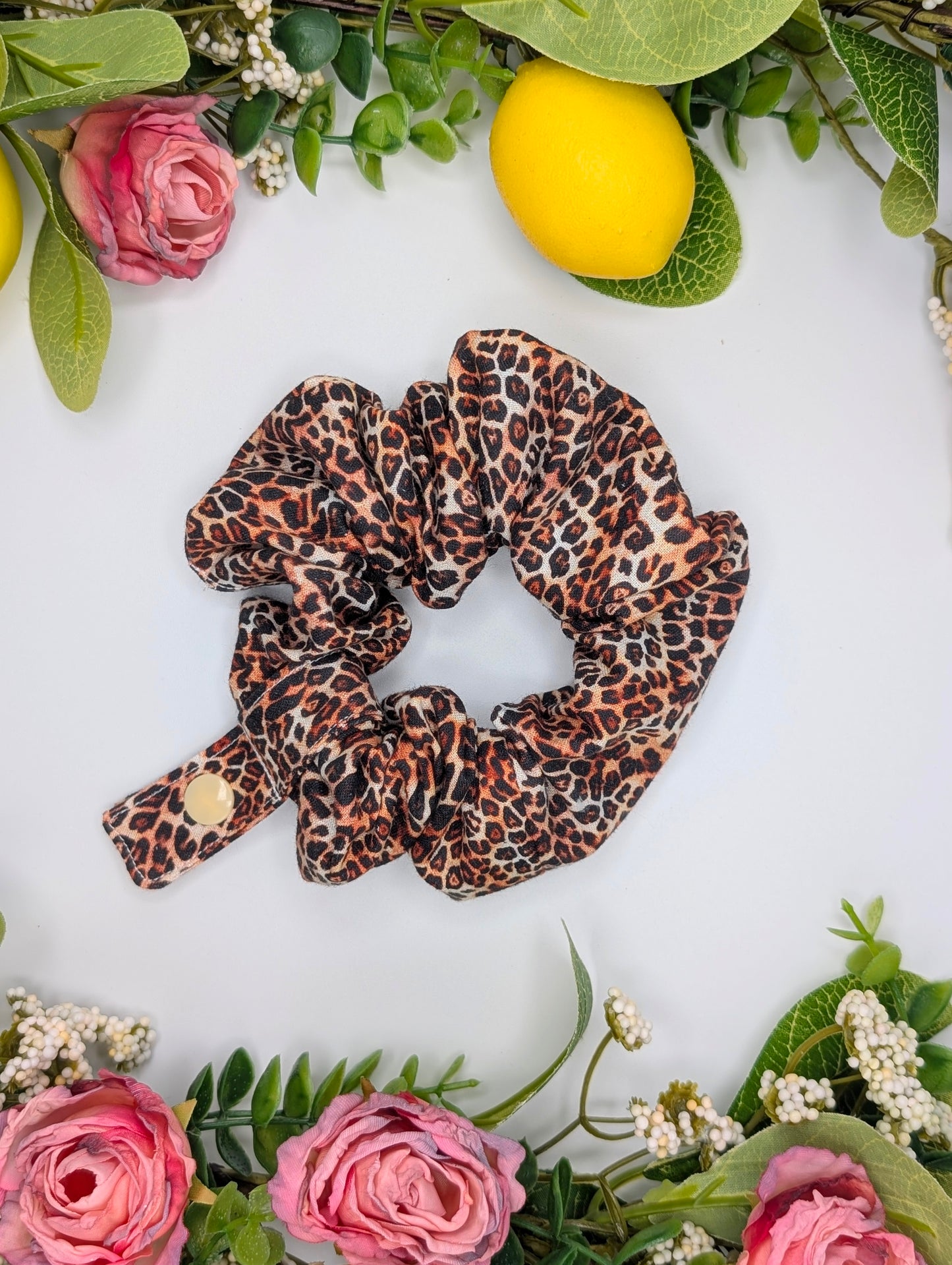 Leopard tubie scrunchie