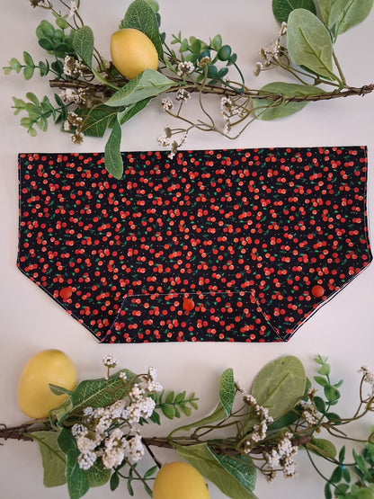 Dark cherries catheter belly bag (Cotton)