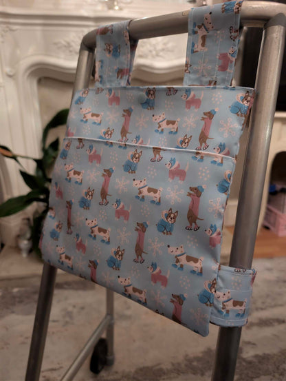 Snow pups Zimmer frame bag