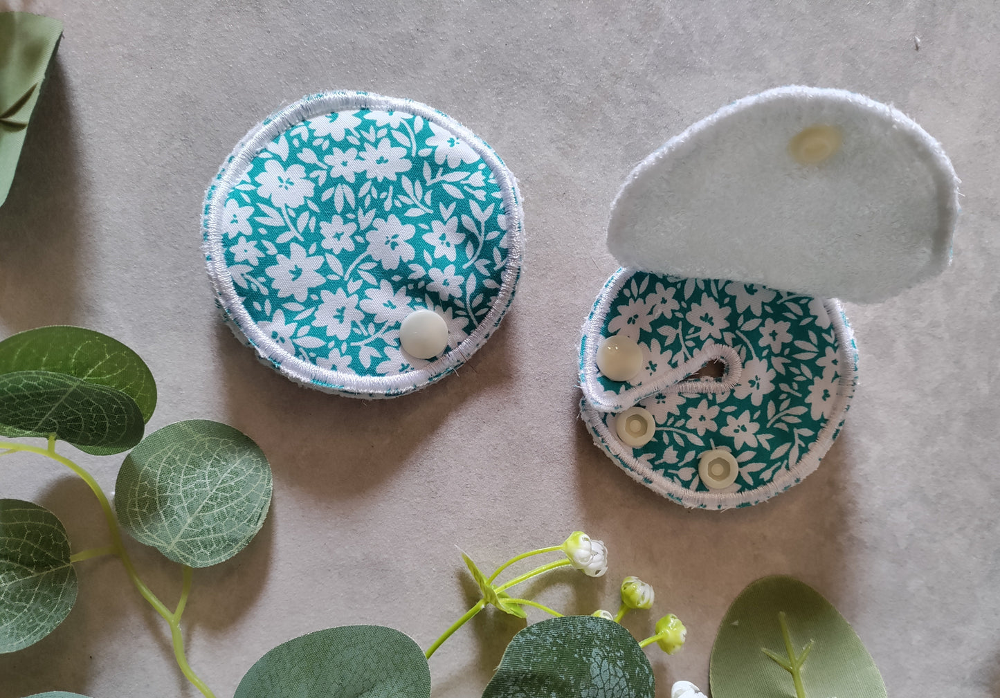 Teal floral 2pcs