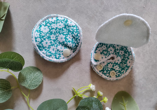 Teal floral 2pcs
