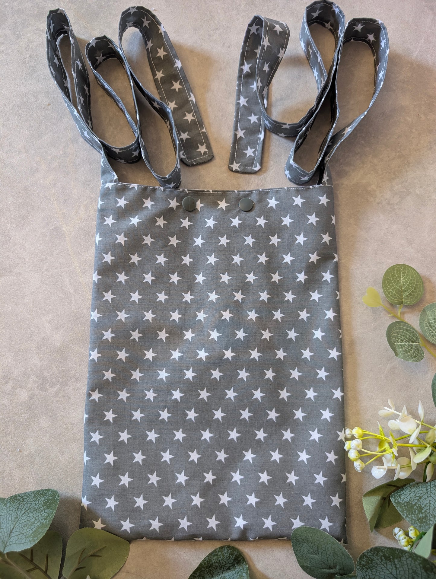Grey stars syringe driver bag
