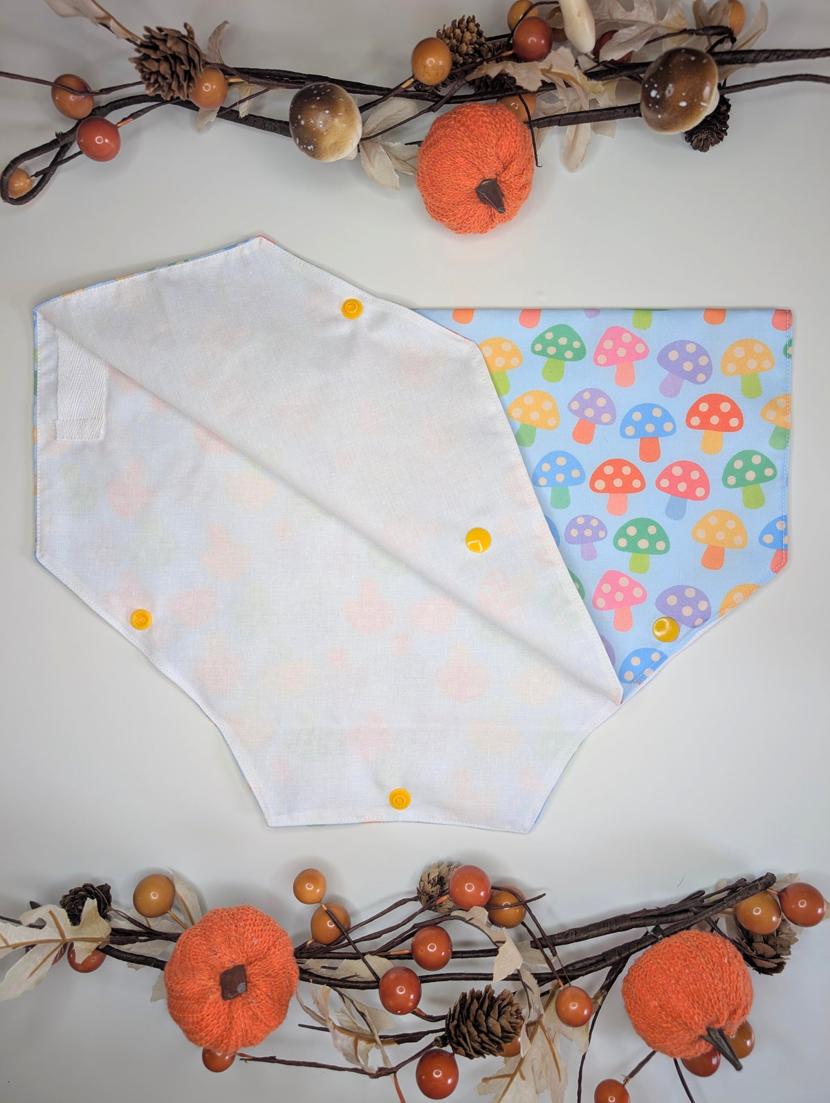 Coloured mushrooms catheter belly bag