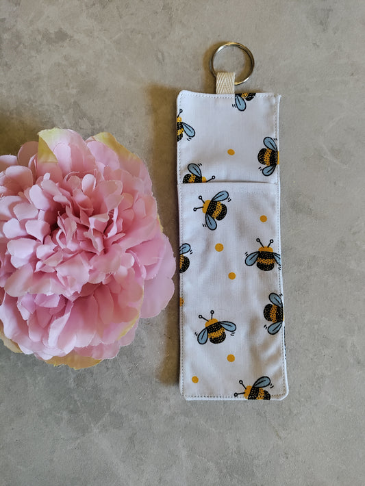 White bee Pen pouch/holder