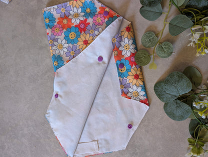 Happy flower faces catheter belly bag