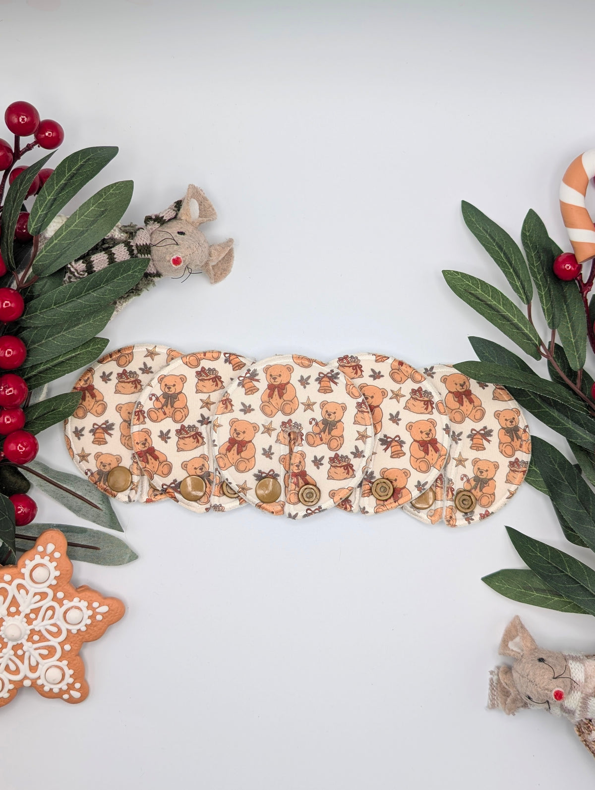 Christmas teddy Tubie pads