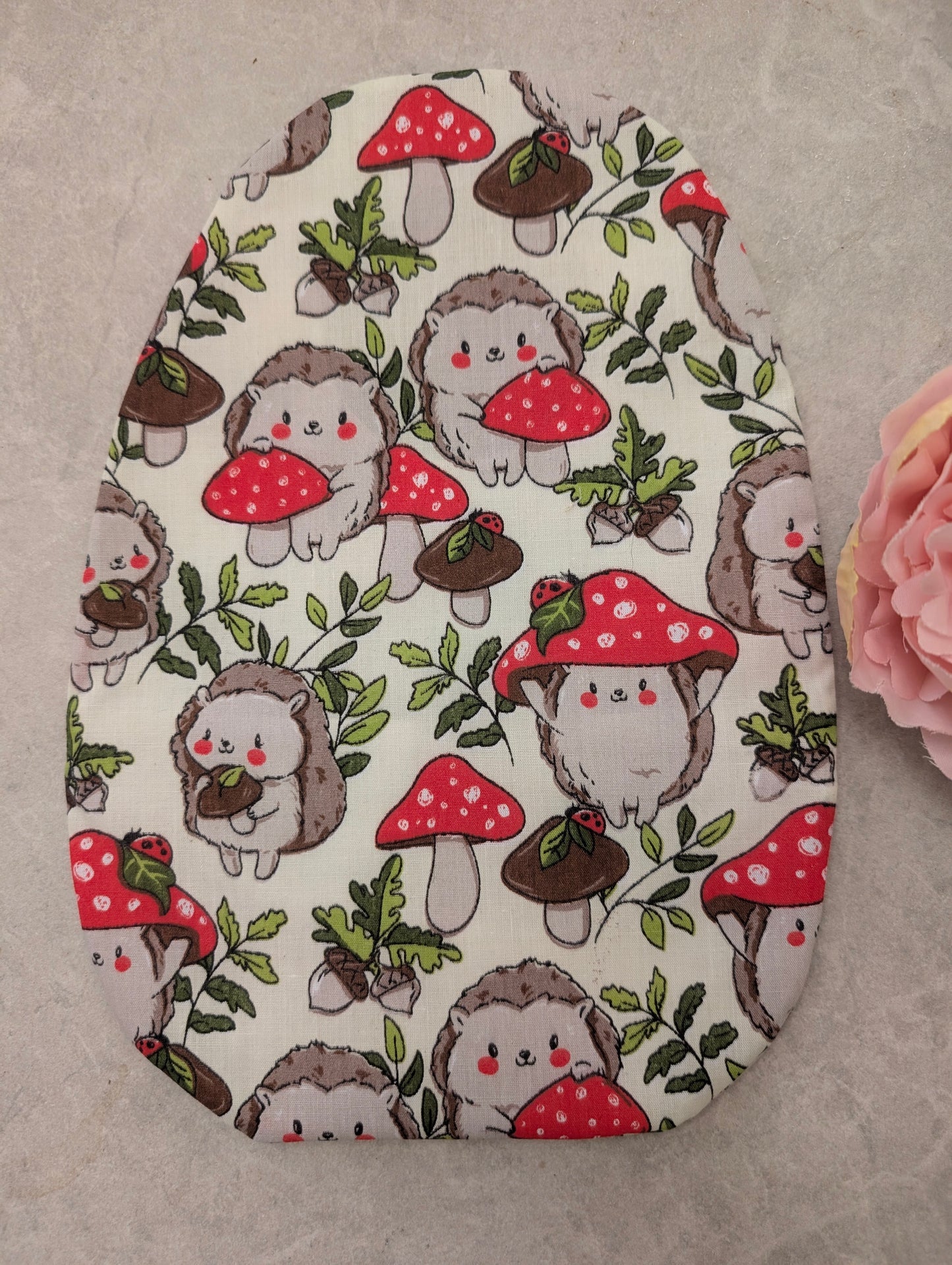 Hedgehog mushroom stoma bag cover