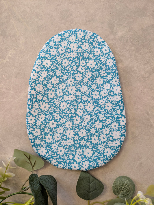Teal floral stoma bag cover, Colostomy bag