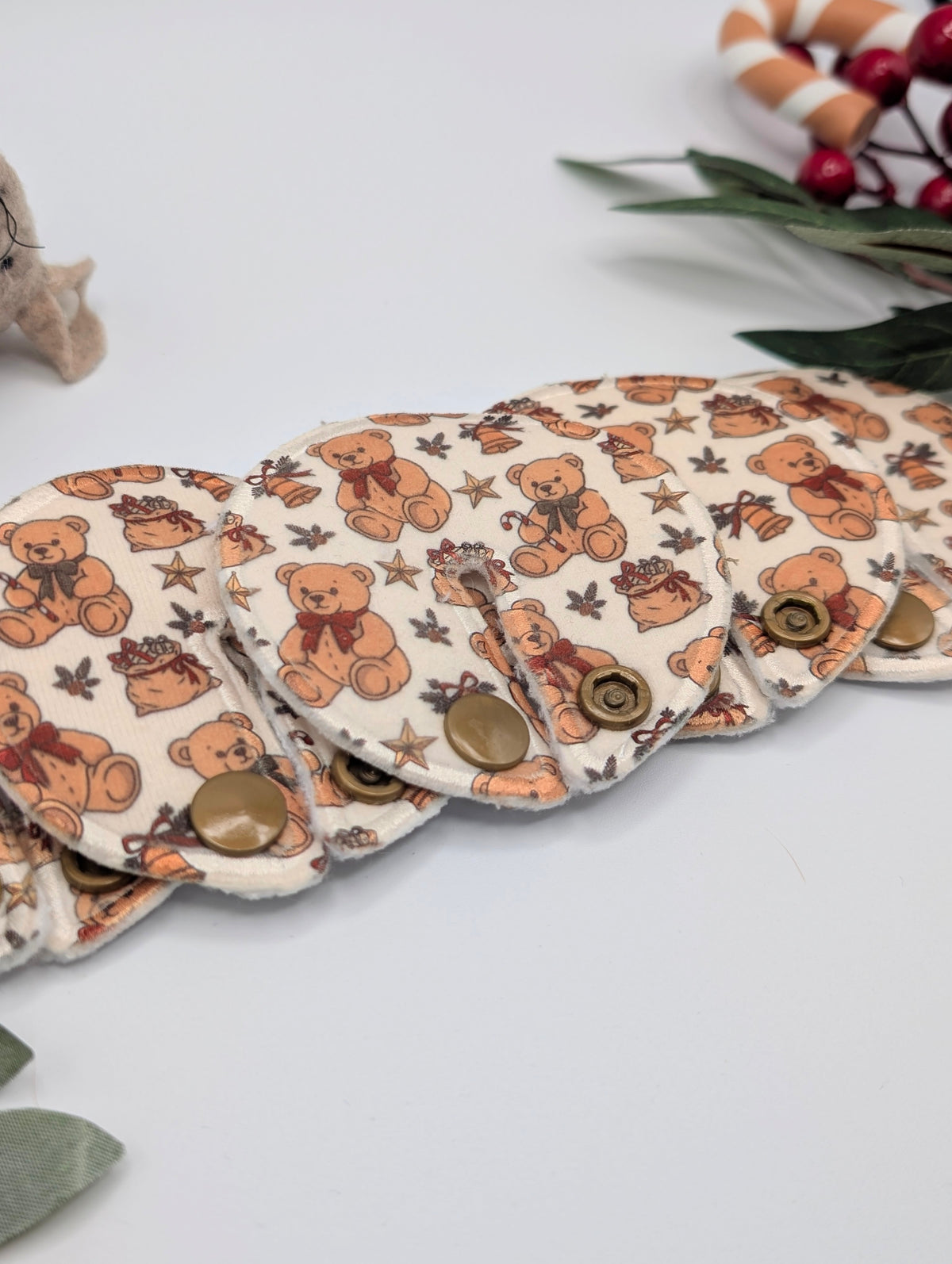 Christmas teddy Tubie pads