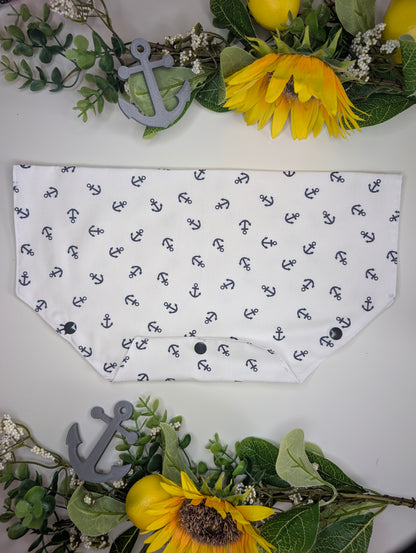 White anchor catheter belly bag