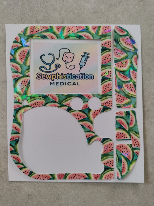 Water melon (shimmer) Abbott freego pump sticker