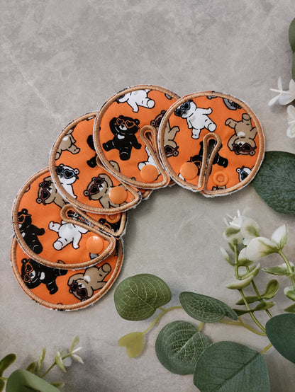 Orange Bear Tubie covers, G G/J tube, PEG tube, Tubie pads