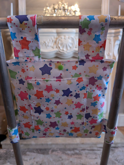 Stars Zimmer frame bag, walking frame bag, accessories, walking aid, handmade, bag, storage