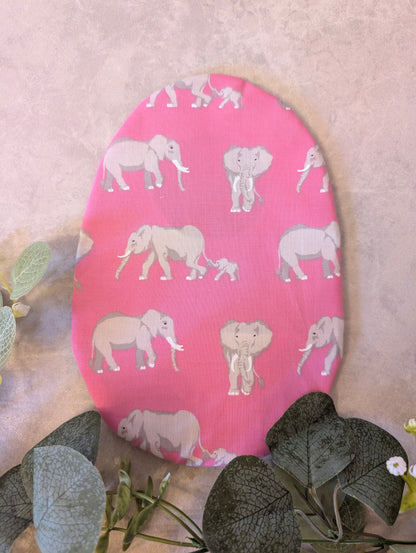 Pink elephant stoma bag cover, Colostomy bag