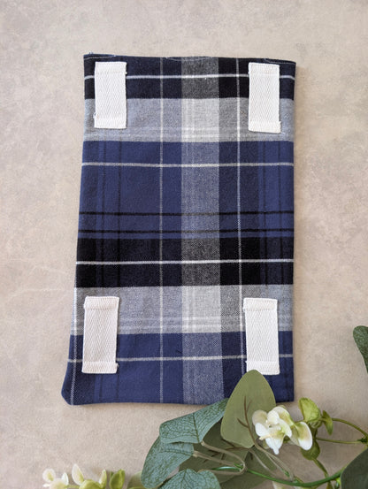 Blue tartan catheter Leg Bag Cover