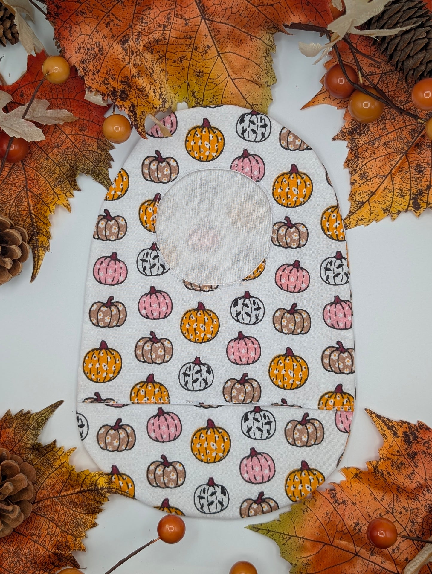 Pumpkin stoma bag cover, Colostomy bag
