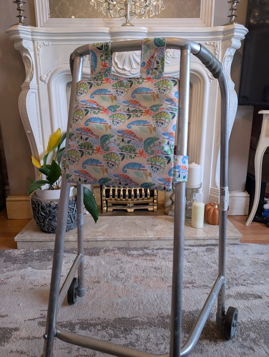 Chameleon Zimmer frame bag, walking frame bag, accessories, walking aid, handmade, bag, storage