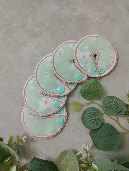 Dainty mint floral Tubie Pads