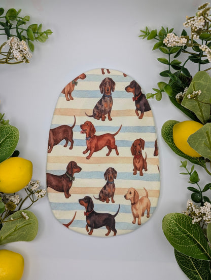 Striped daxie stoma bag cover, Colostomy bag