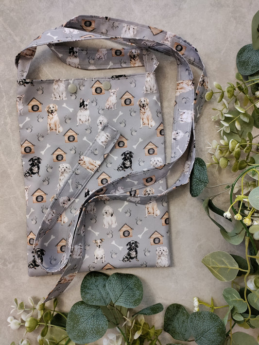 Grey dog syringe driver bag