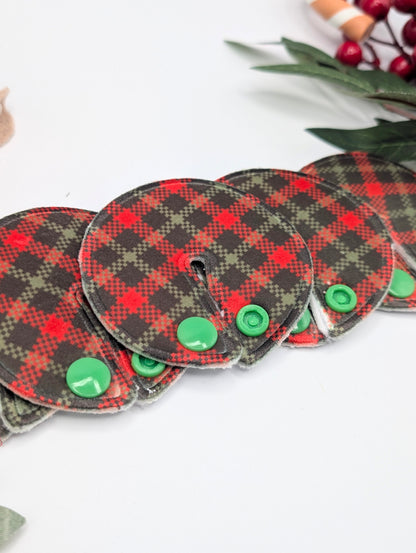 Christmas tartan Tubie pads