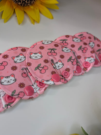 Cherries and cats Tubie pads
