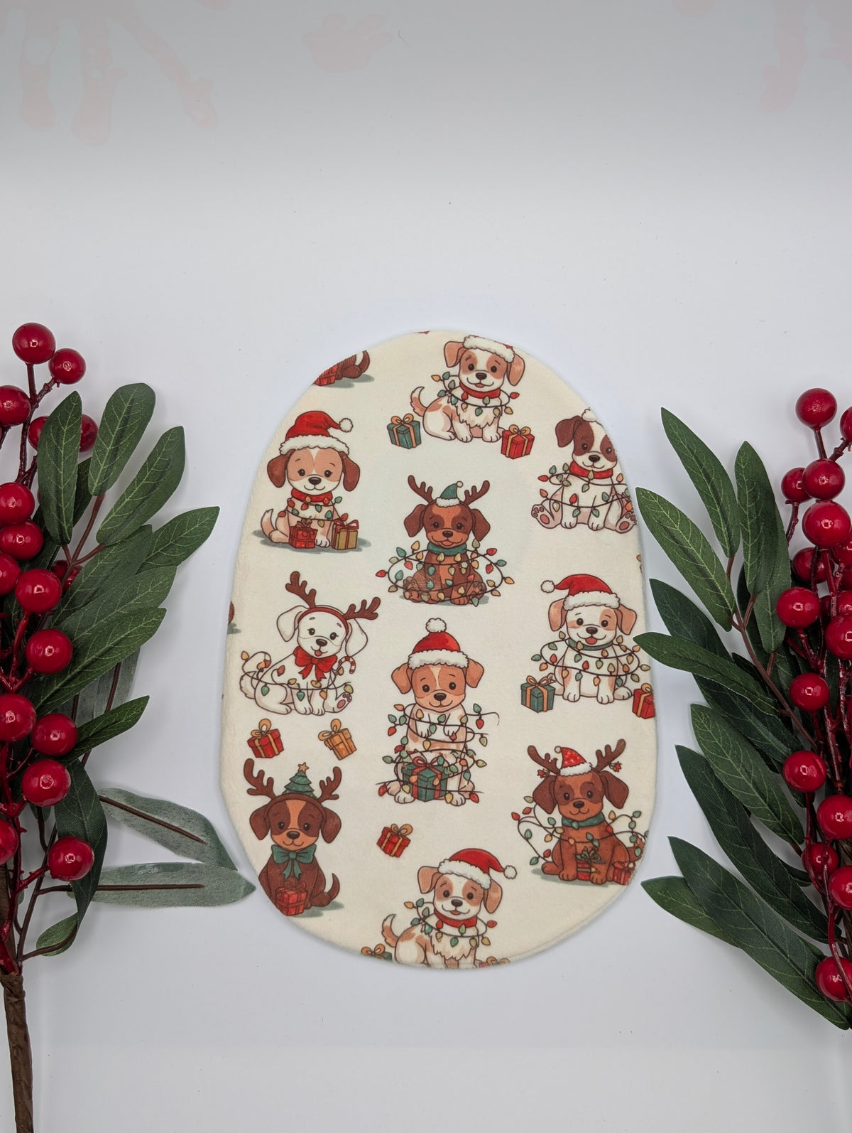 Christmas pups stoma bag cover, Colostomy bag