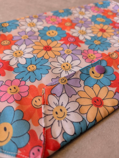 Happy flower faces catheter belly bag