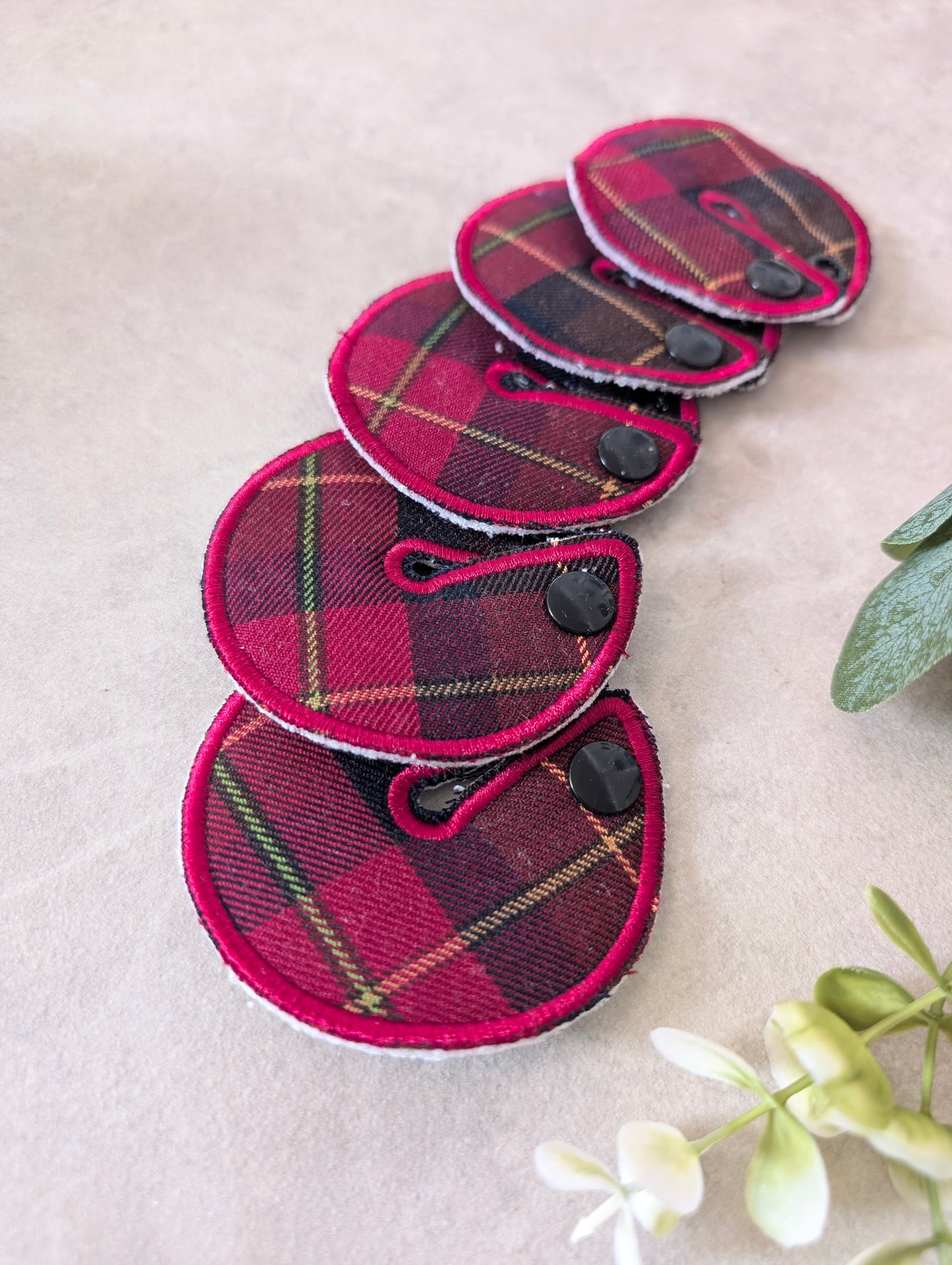 Dark tartan Tubie Pads