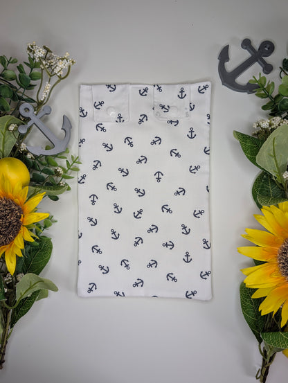 White anchor Leg Bag Cover