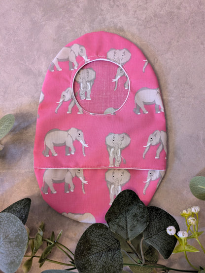 Pink elephant stoma bag cover, Colostomy bag