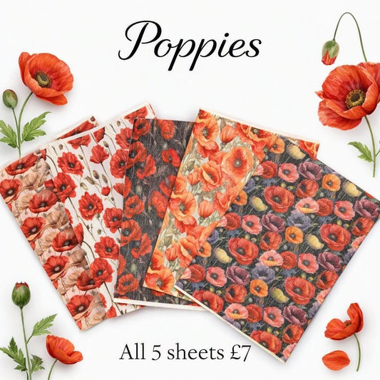 Poppies 5pcs Tubie Tape