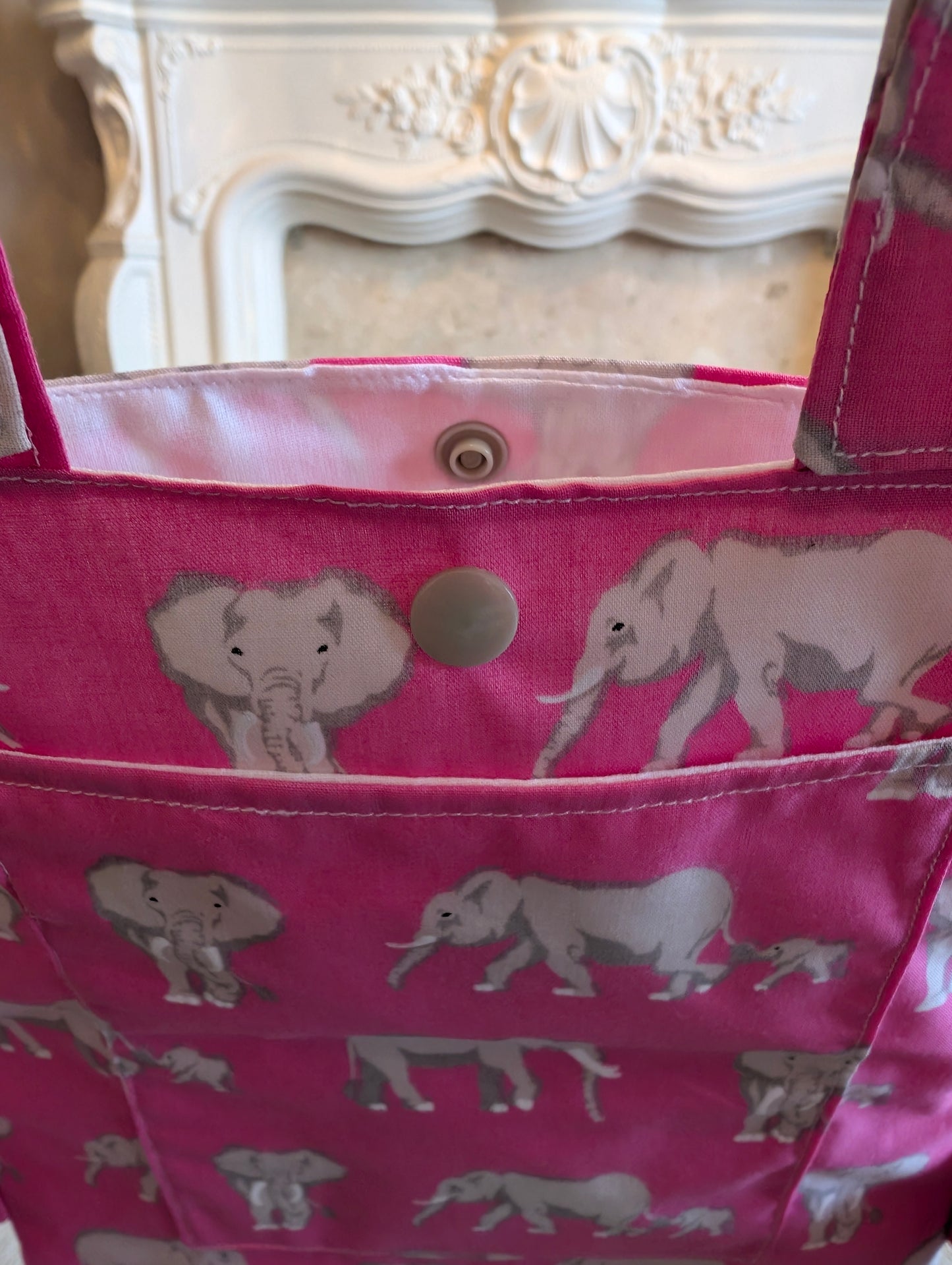 Pink elephant Zimmer frame bag, walking frame bag, accessories, walking aid, handmade, bag, storage