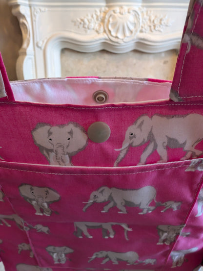 Pink elephant Zimmer frame bag, walking frame bag, accessories, walking aid, handmade, bag, storage