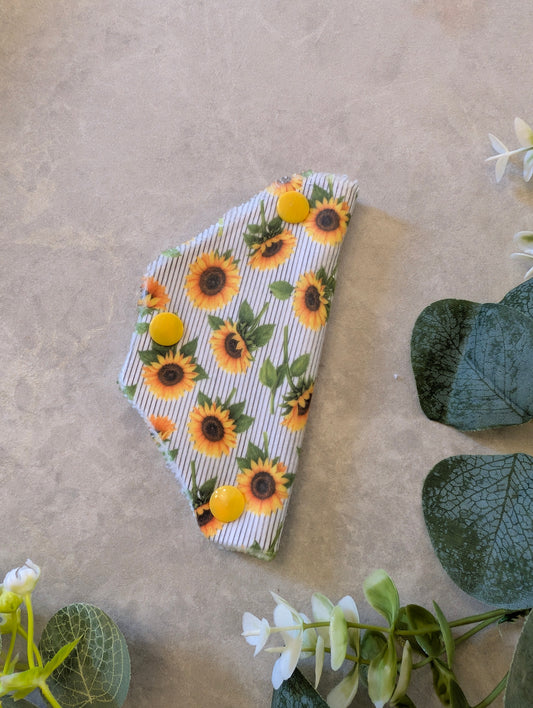 Striped sunflower valve cover TOWEL LINED