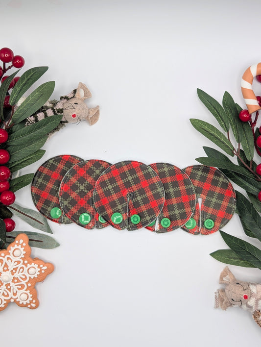 Christmas tartan Tubie pads