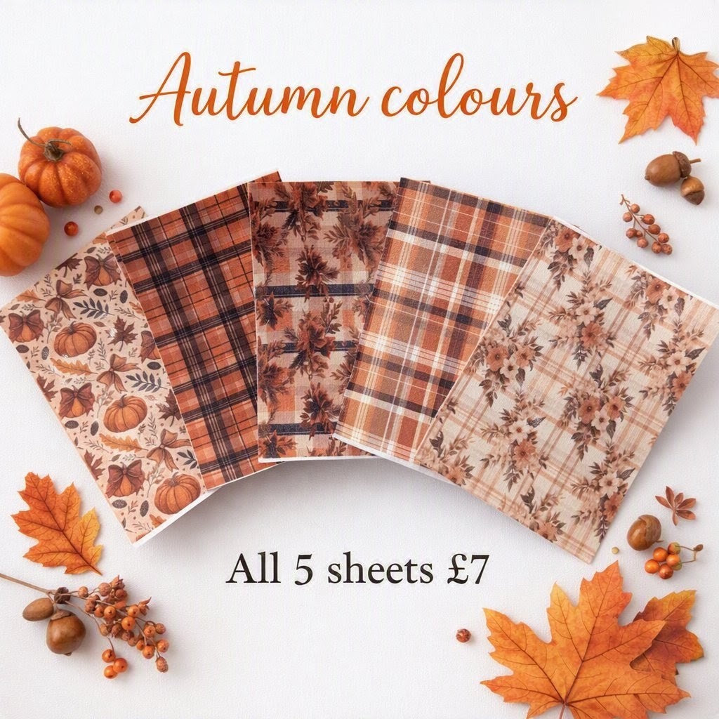 Autumn colours 5pcs Tubie Tape