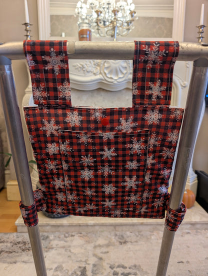 Tartan snowflake Zimmer frame bag