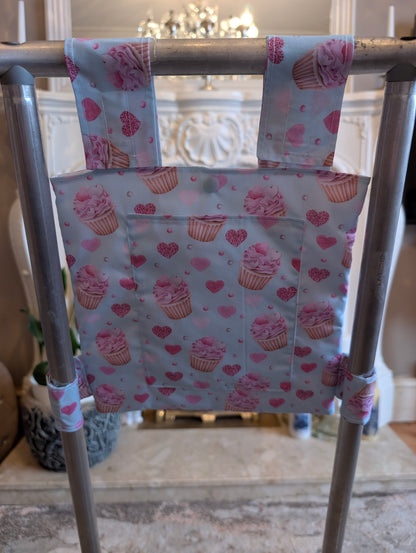 Cupcake Zimmer frame bag, walking frame bag, accessories, walking aid, handmade, bag, storage