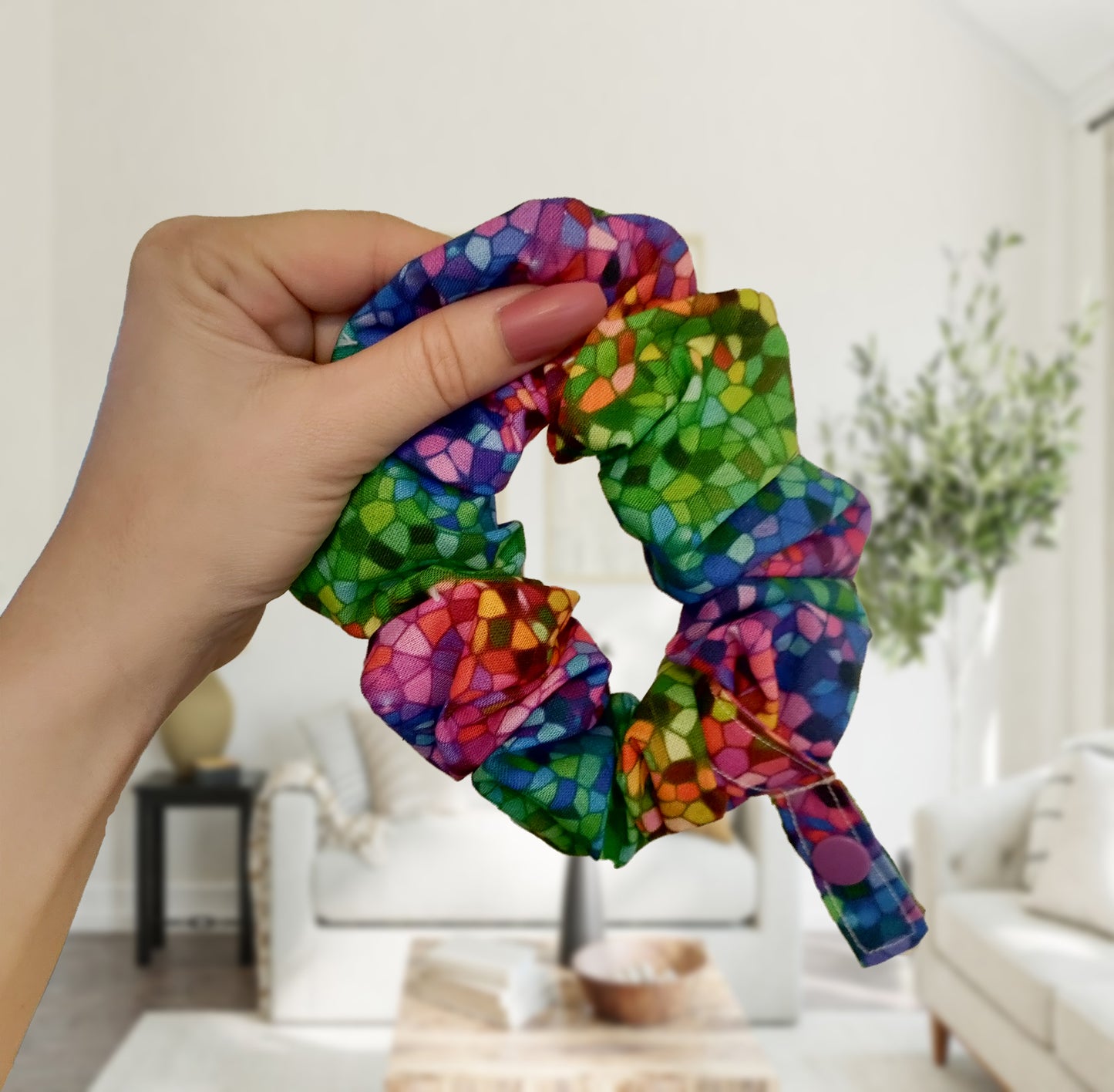 Stain Glass tubie scrunchie