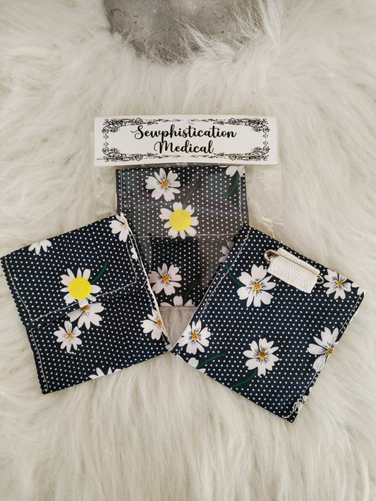 Navy daisy Tubie pouch